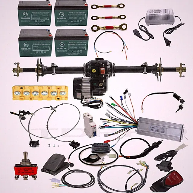 30"- 40" Rear Differential Axle Kit 48V 1000W Motor Battery E Bike Quad Trike