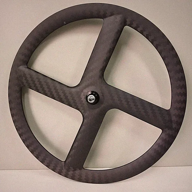 700C Carbon Road/Track/Fixed Gear 4 Spoke Bicycle Wheelset Clincher Tubular Rim
