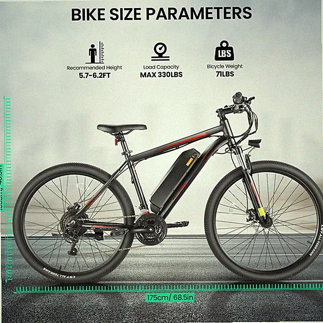 Ebike 27.5" 500W Electric Bike Mountain Bicycle 330lb Load Capacity Easy Control