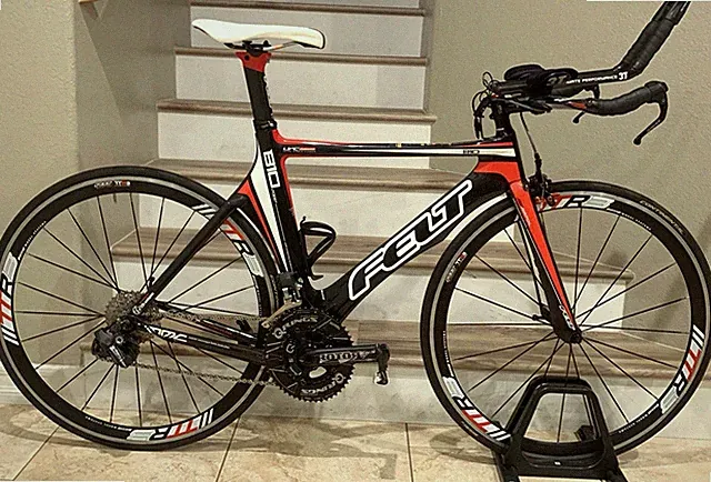 FELT B10 Carbon Triathlon TT Bike Small Dura Ace Di2 QRings Rotor 3T Aura PRO