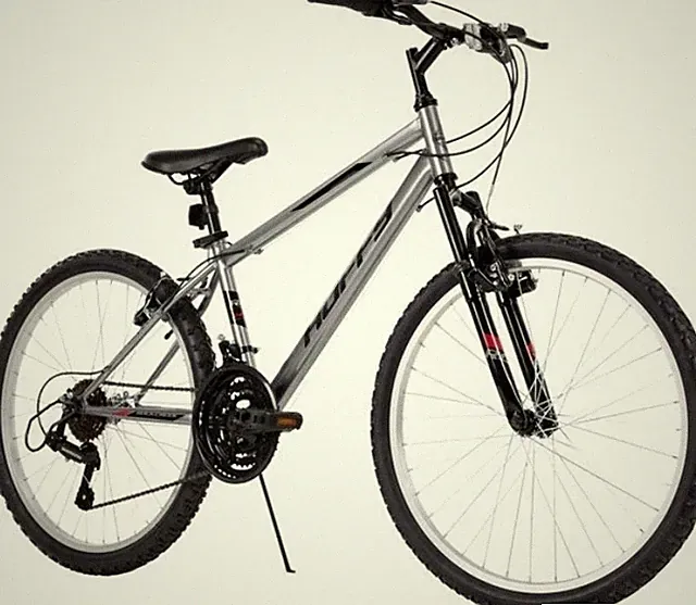 Huffy Rock Creek 24" Mountain Bike Gray Steel Frame 18 Speed Front Suspension