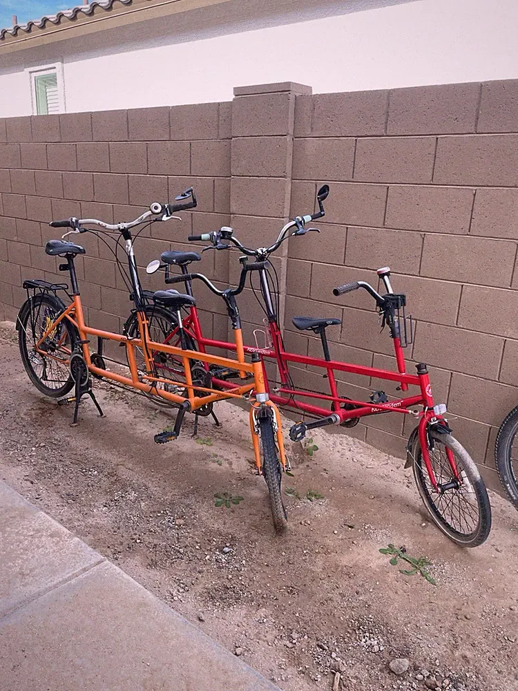 ‘Kidz Tandem’ Bicycle Orange: Rear Steering Child Sits Front Modular Bike Kids
