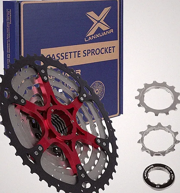 Lanxuanr 10-Speed Sprocket Cassette 10-50t for Mountain Bike and Road Bicycle