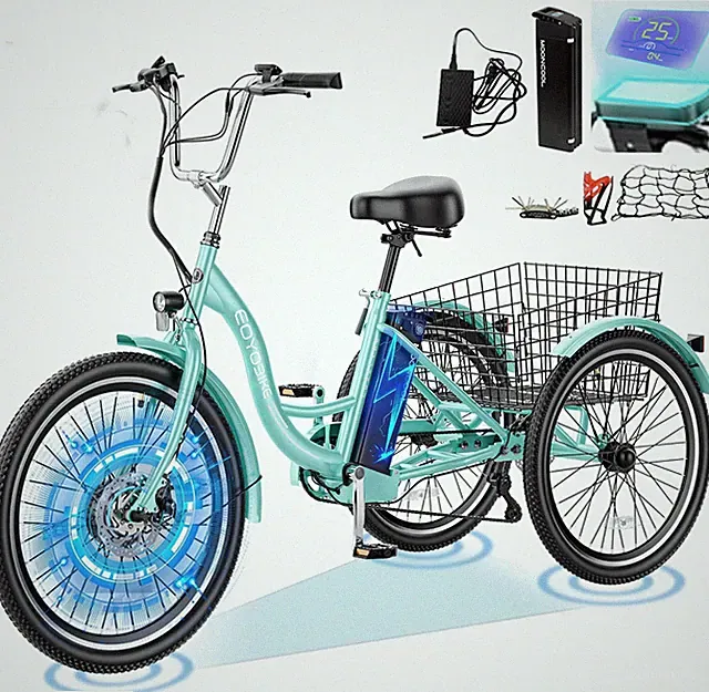 NAIZEA 26 in Adult Electric Tricycle 350W Peak 700W Removable 36V 10Ah Battery