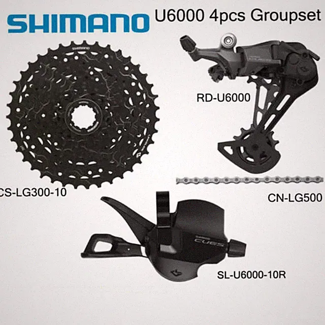 Shimano CUES U6000 10 Speed Groupset Cassette Shifter Rear Derailleur Chain