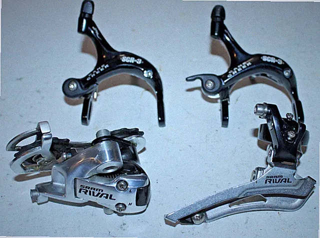 SRAM Rival Front & Rear Derailleur Groupset Cane Creek SCR-3 Brake Calipers BLK~
