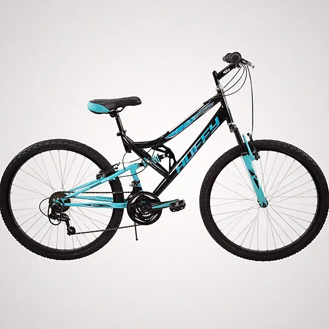 WOMENS MOUNTAIN BIKE 26-Inch Wheels 18-Speed Full Suspension Black/Teal